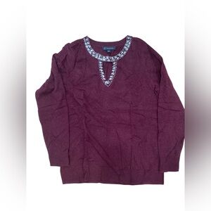 Inc International Concepts Rhinestone Sweater Holiday Top